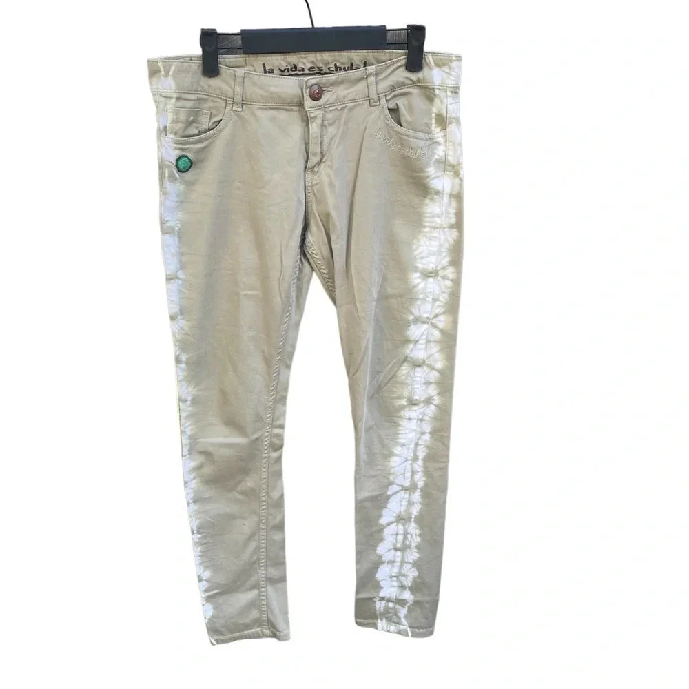 DESIGUAL TIE DYE SKINNY PANTS